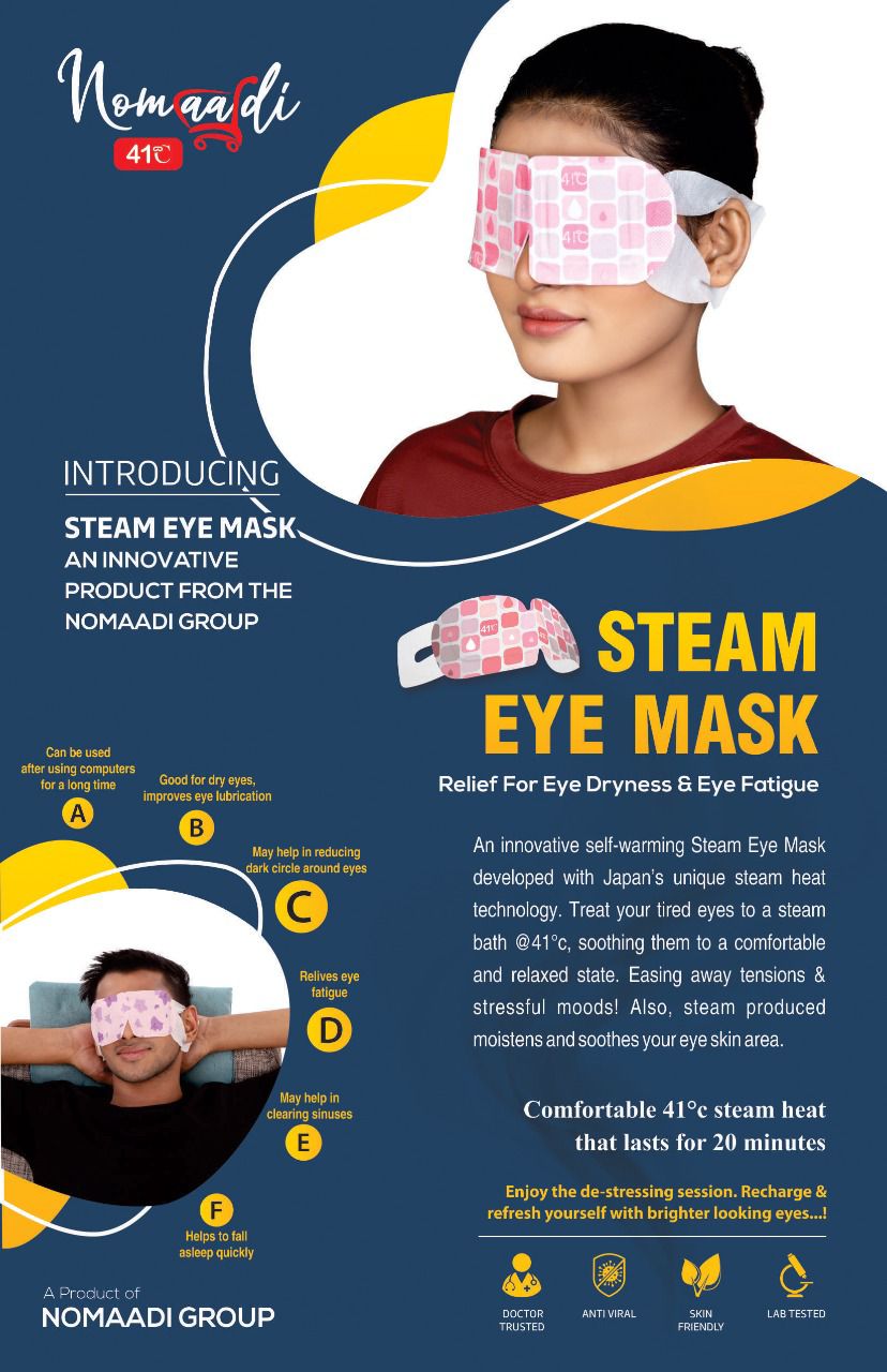 12 Pcs Steam Eye Mask for dry eyes, Dark Circles Relief, Eye Fatigue, Moist Heating SPA Sleeping Eye Patch