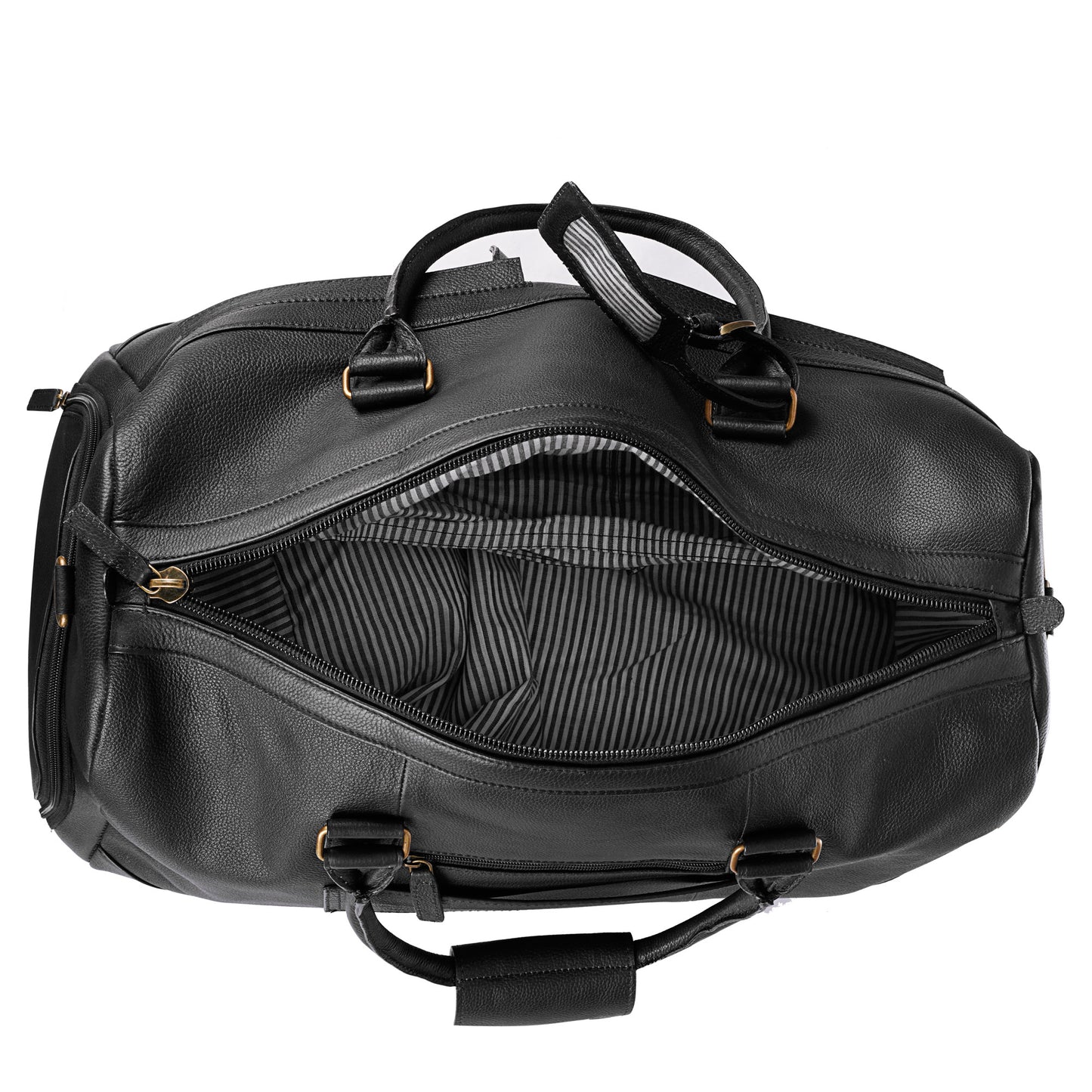 Geneva Leather Duffel Bag  ( with Shoe Compartment )