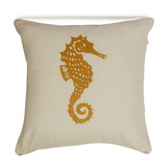 Nautical Sea Horse Cushion Cover 18x18 inches