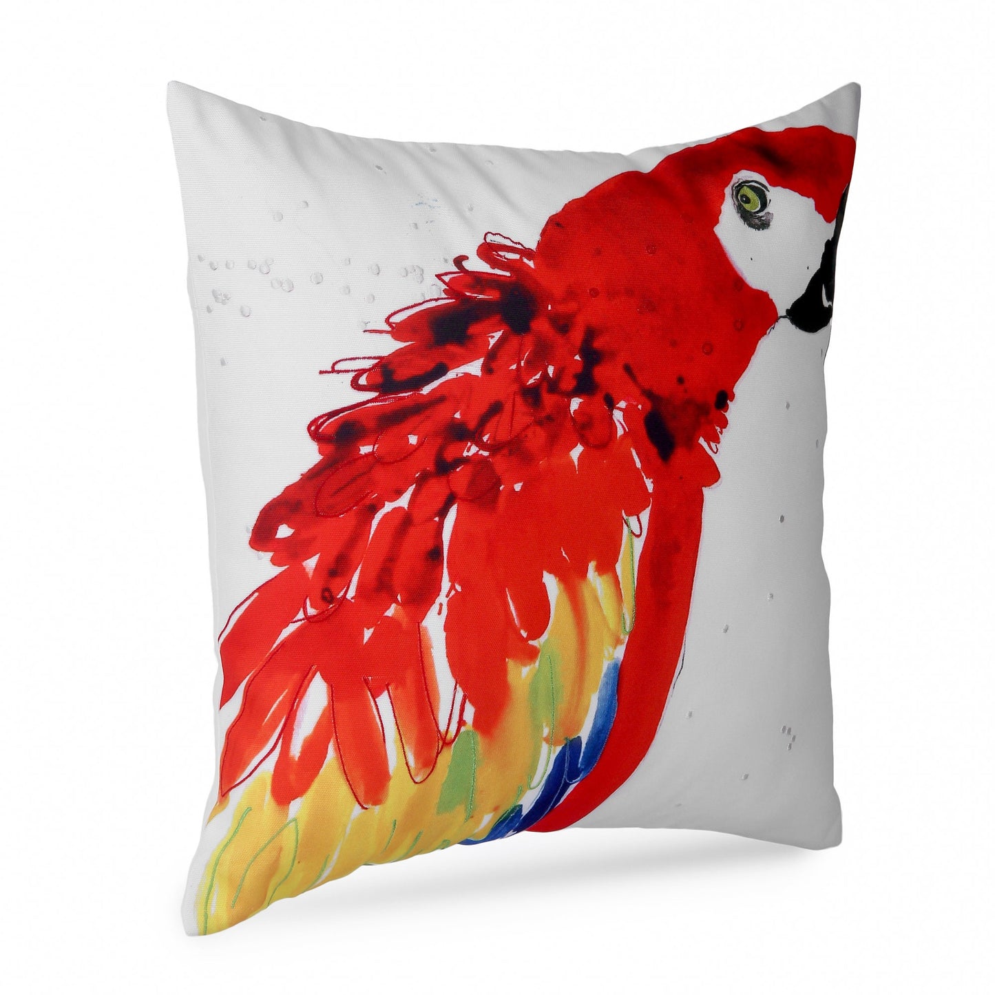 Red Parrot Digital Print Cushion Cover 18x18"