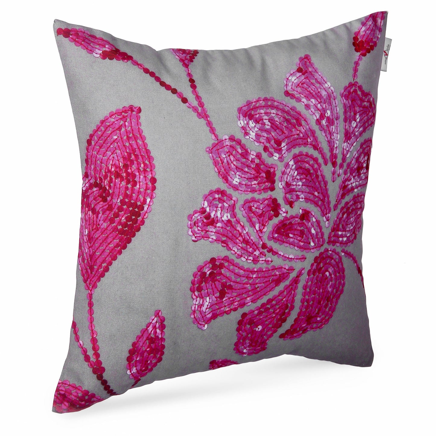 Pink Sequins Digital Print Pillow Cover 18x18 Sparkling Cushion Cover